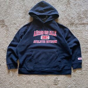 Aeropostale Charcoal Hoodie with Blue Tag